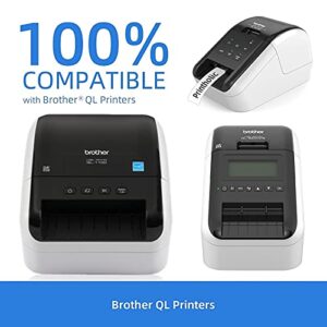 Printholic - 12 Rolls Compatible with Brother DK 1201 (1-1/7" x 3-1/2") Labels Barcode Shipping Labels - 400/Roll DK Adress Labels for Brother QL Label Printers - Include 1 Detachable Frame