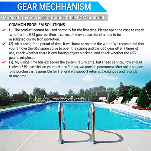 LONGADS G52 Backup Valve Compatible with Polaris Pool Cleaner Parts, Compatible with Polaris 180,280,380,480,3900 Pool Cleaner Polaris Backup Valve, The Valve Body has Been Reinforced
