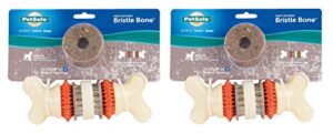 petsafe 2 pack of sportsmen bristle bones, medium, dental chew toys for dogs