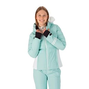 rossignol women’s rapide ski jacket (aqua,l)