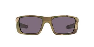 oakley men’s oo9096 fuel cell rectangular sunglasses, multi camo/prizm grey, 60mm