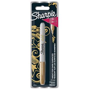 sharpie permanent marker | fine tip | gold | 1 count