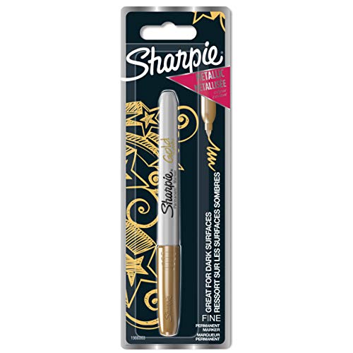 SHARPIE Permanent Marker | Fine Tip | Gold | 1 Count