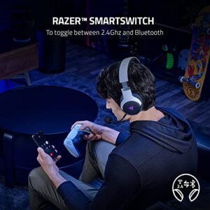 Razer Kaira Pro Dual Wireless Gaming Headset w/Haptics for Playstation 5 / PS5, PC, Mobile, PS4: HyperSense - Triforce 50mm Drivers - Detachable Mic - 2.4GHz and Bluetooth w/SmartSwitch - RGB Chroma