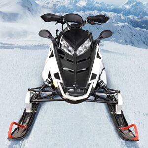 Hand Guards with Mounting Brackets for Polaris Snowmobile, SAUTVS Black Handguards with Straight Bar Handguard Mounts for Polaris Snowmobile Accessories (1Pair, Replace #2879193, 2880939)