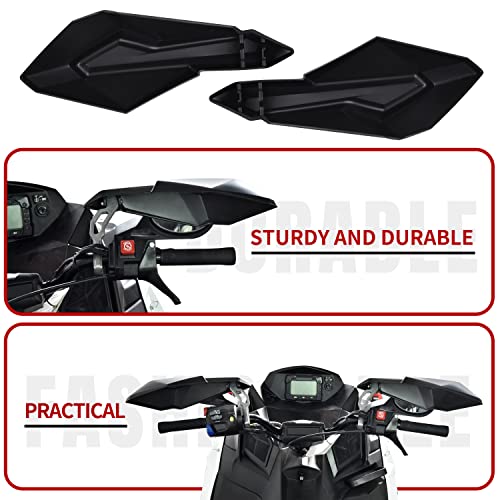 Hand Guards with Mounting Brackets for Polaris Snowmobile, SAUTVS Black Handguards with Straight Bar Handguard Mounts for Polaris Snowmobile Accessories (1Pair, Replace #2879193, 2880939)