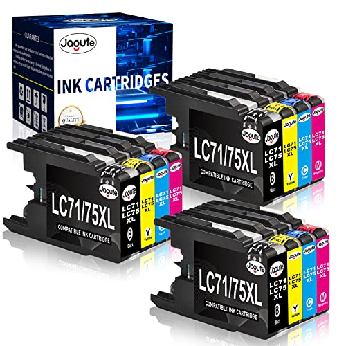 Jagute LC71 LC75 Ink Cartridge Replacement for Brother LC75/LC73/LC71/LC79 XL Compatible with MFC J430W MFC J6710DW MFC J835DW MFC J280W MFC J6510DW Printer (3Black, 3Cyan, 3Magenta, 3Yellow)