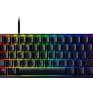 Razer Huntsman Mini (Purple Switch) - Compact Gaming Keyboard (Compact 60 Percent Keyboard with Clicky Opto-Mechanical Switches, PBT Keycaps, Detachable USB-C Cable) US Layout