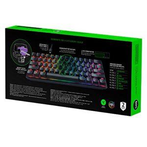 Razer Huntsman Mini (Purple Switch) - Compact Gaming Keyboard (Compact 60 Percent Keyboard with Clicky Opto-Mechanical Switches, PBT Keycaps, Detachable USB-C Cable) US Layout