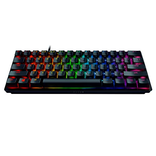 Razer Huntsman Mini (Purple Switch) - Compact Gaming Keyboard (Compact 60 Percent Keyboard with Clicky Opto-Mechanical Switches, PBT Keycaps, Detachable USB-C Cable) US Layout