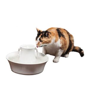 petsafe drinkwell avalon cat water fountain – ceramic water fountain for pets – drinking water dispenser for cats and dogs – fresh, flowing 70 oz. water capacity – filters included