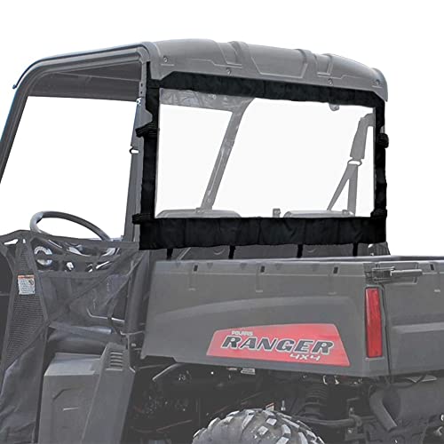 YONQIFON UTV Rear Windshield,Soft Rear Window Compatible with Polaris Midsize Ranger 400 570 800 (2015+)