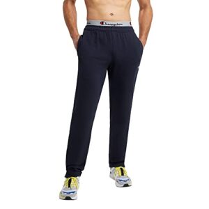 champion, powerblend fleece, open bottom sweatpants for -men, navy-549314, x-large
