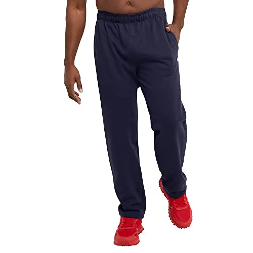 Champion, Powerblend Fleece, Open Bottom Sweatpants for -Men, Navy-549314, X-Large