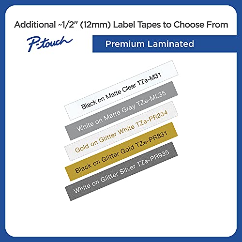 Brother Genuine P-touch, TZe-B31CS, 0.47” x 16.4’, Black on Fluorescent Orange Laminated Label Tape