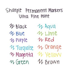 Sharpie 37161PP Ultra Fine Point Permanent Markers (Set of 4), Resists Fading and Water, Black Color, 4 Blister Pack with 2 Markers, Total 8 Markers