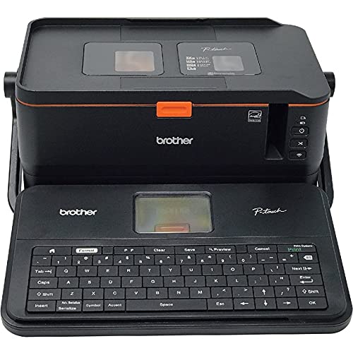 Brother P-Touch PT-E800W Portable Industrial Desktop Label Printer, Full QWERTY Keyboard, Print 36mm Labels, 360dpi, 3.1ips, Wi-Fi Connectivity