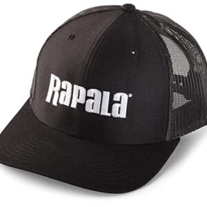 Rapala RTC102 Trucker Cap Black/Black Mesh, Center Logo