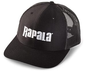 rapala rtc102 trucker cap black/black mesh, center logo