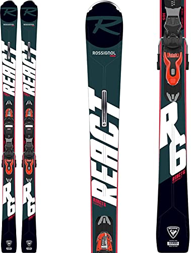 Rossignol React 6 Compact Mens Skis 163 W/Xpress 11 GW Bindings Black Hot Red