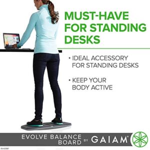 Gaiam Evolve Balance Board for Standing Desk - Stability Rocker Wobble Board for Constant Movement to Increase Focus, Alternative to Standing Desk Anti-Fatigue Mat