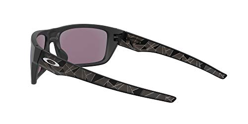 Oakley Men's OO9367 Drop Point Rectangular Sunglasses, Matte Black/Prizm Jade Polarized, 61 mm