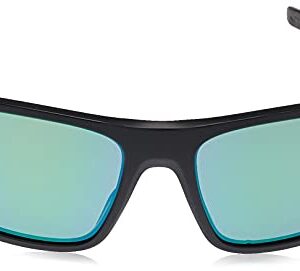 Oakley Men's OO9367 Drop Point Rectangular Sunglasses, Matte Black/Prizm Jade Polarized, 61 mm