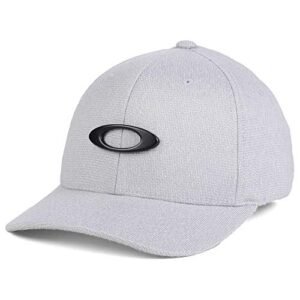 oakley tin can stretch-fitted cap silver/black