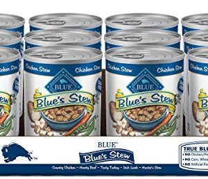 Blue Buffalo Blue's Stew Natural Adult Wet Dog Food, Chicken Stew 12.5-oz can (Pack of 12)