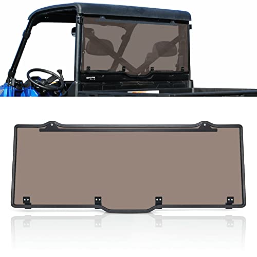 BoardRoad Rear Full Windshield Heavy Duty Windscreen for 2017 18 19 20 21 22 Polaris Ranger XP 1000/ Crew, 13-19 Polaris Ranger XP 900/ Crew,Scratch Resistant, Rear Window Clear | 1/4" Polycarbonate