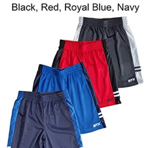 STX Boys' Big Athletic Short, Classic Style Black, 10/12