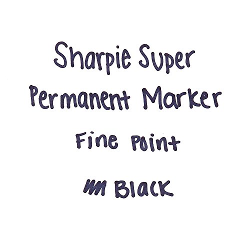 SHARPIE 33666Pp Super Permanent Markers Fine Point Black 6/Pack