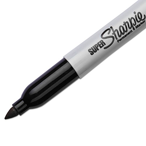 SHARPIE 33666Pp Super Permanent Markers Fine Point Black 6/Pack