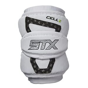 stx mens sporting_goods lacrosse elbow pads, white, large