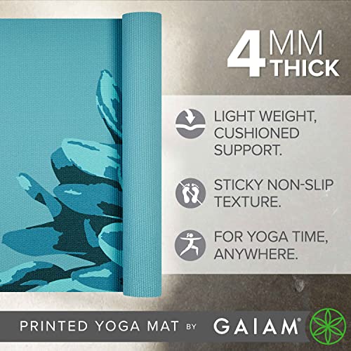 Gaiam Yoga Mat Classic Print Non Slip Exercise & Fitness Mat for All Types of Yoga, Pilates & Floor Workouts, Vibrant Flourish, 4mm
