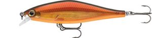 rapala sdrs09 shadow rap shad lure (3.5-inch, 0.3oz, molten copper)