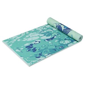 gaiam yoga mat premium print reversible extra thick non slip exercise & fitness mat for all types of yoga, pilates & floor workouts, zara rogue, 68 inch l x 24 w x 6mm thick
