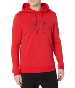 oakley woven bark pull over hoodie, red line, x-large