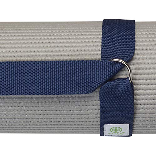 Gaiam Easy-Cinch Yoga Mat Sling, Navy, 1 Count (Mat Not Included)