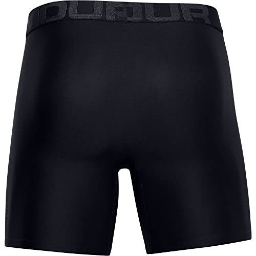 Under Armour Men's Tech 6-inch Boxerjock 2-Pack , Black (001)/Black , Large