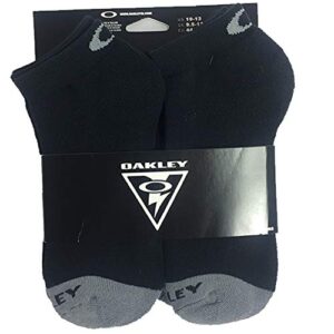 oakley black 5 pack no show socks cotton/polyester men’s large