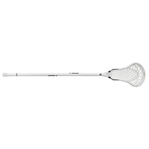stx lacrosse fortress 700 complete stick with crux mesh pro pocket, white