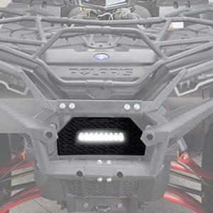 ATV Sportsman Front Mesh Grill With Light, A & UTV PRO Black Grille with LED Light Bar for 2017-2022 Polaris Sportsman XP 1000 SP 850 Accessories