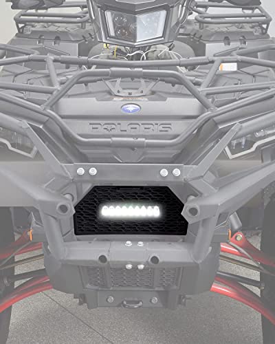 ATV Sportsman Front Mesh Grill With Light, A & UTV PRO Black Grille with LED Light Bar for 2017-2022 Polaris Sportsman XP 1000 SP 850 Accessories