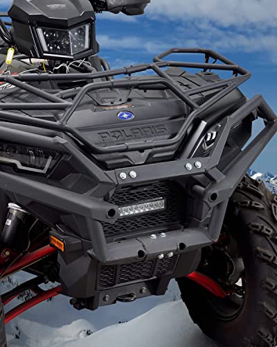 ATV Sportsman Front Mesh Grill With Light, A & UTV PRO Black Grille with LED Light Bar for 2017-2022 Polaris Sportsman XP 1000 SP 850 Accessories