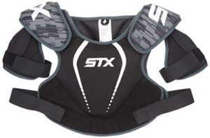 stx lacrosse stallion 75 shoulder pad, black, large