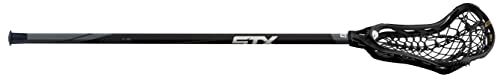 STX Lacrosse Fortress 700 Complete Women's Stick w/Crux Mesh 2.0 Pocket, Black