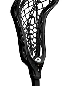 STX Lacrosse Fortress 700 Complete Women's Stick w/Crux Mesh 2.0 Pocket, Black