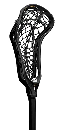 STX Lacrosse Fortress 700 Complete Women's Stick w/Crux Mesh 2.0 Pocket, Black