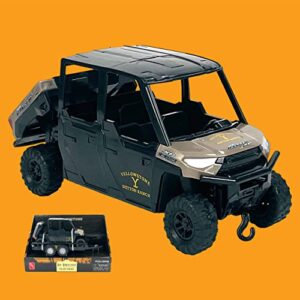 big country toys amt adult collectibles rip wheeler yellowstone polaris ranger truck with trailer, realistic collectible